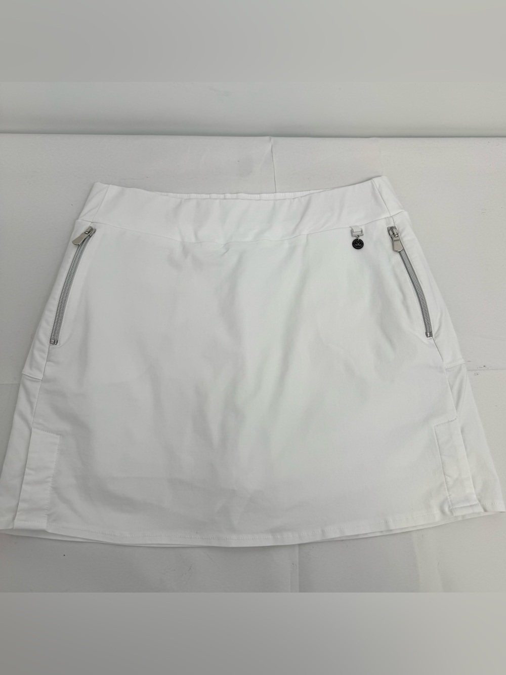 Anatomie Suzette Women’s Size M White Golf Skort Skirt Shorts Zip Pockets